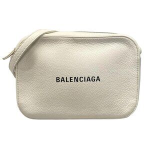 BALENCIAGA Everyday Camera Bag 552370 White Leather - Shoulder Bag